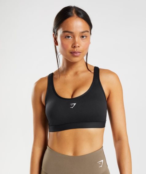 Women's Gymshark Fraction Sports Bra Black | NZ 2YAWHD